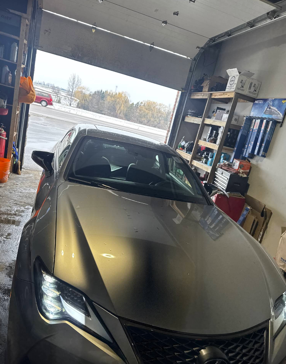 Vehicle serviced inside the North Auto Repair bay