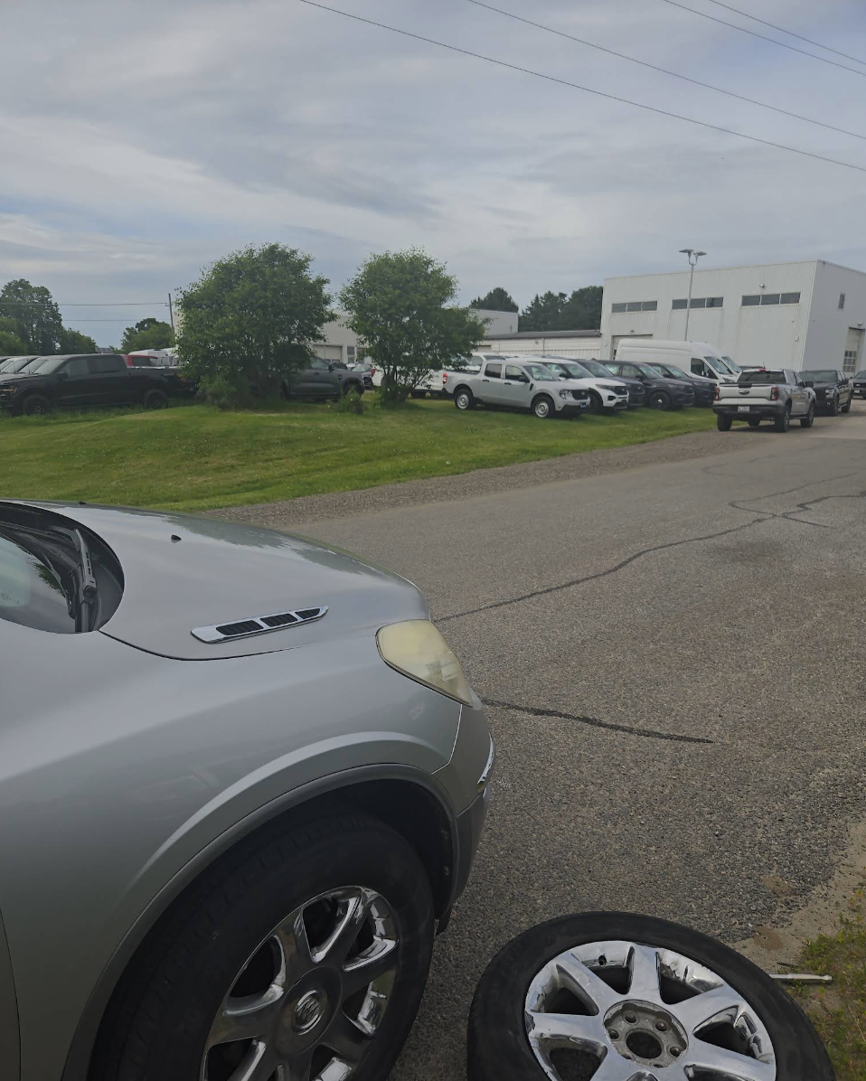 Tire service being performed on-site